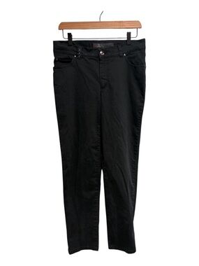 Dismero Women’s Black Straight Leg Mid-Rise Pants Made in Italy 31